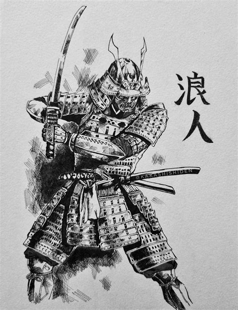 dessin samourai|samurai drawing art.